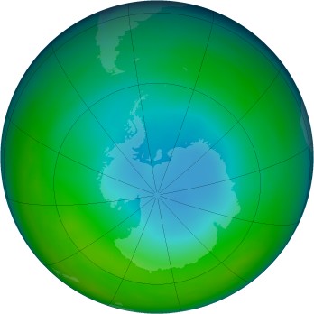 Antarctic ozone map for 2001-06